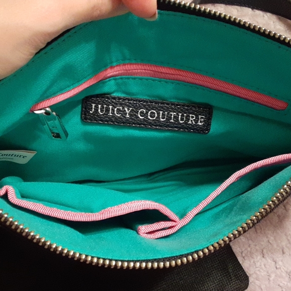 JUICY COUTURE Velour Sequin Navy Silver Crossbody Bag - Picture 4 of 5